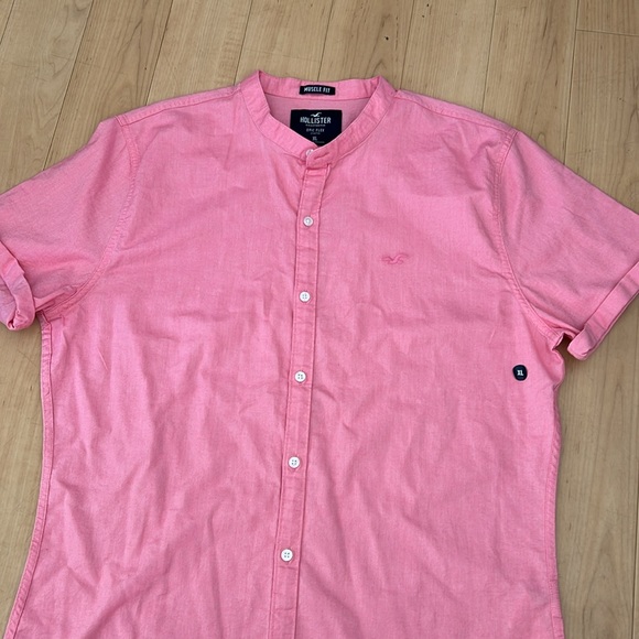 Hollister Pink/Coral Colarless XL - Picture 3 of 10